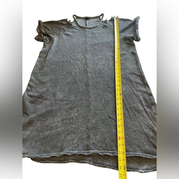 Torrid Cold Shoulder Fleece Dress Charcoal Wash Womens Size 2X - Picture 8 of 8